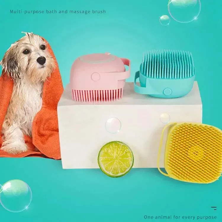 Cat and Dog Shower Brush Silicone Cleaning Hair Pet Bath Brush